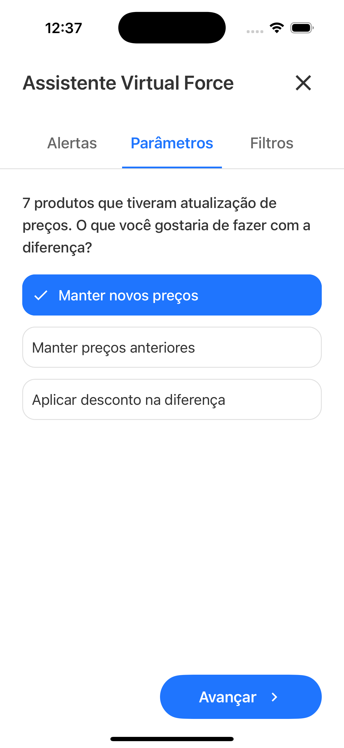 Configuração de Parâmetros