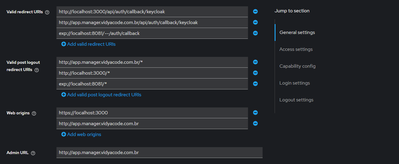 Keycloak Admin Console